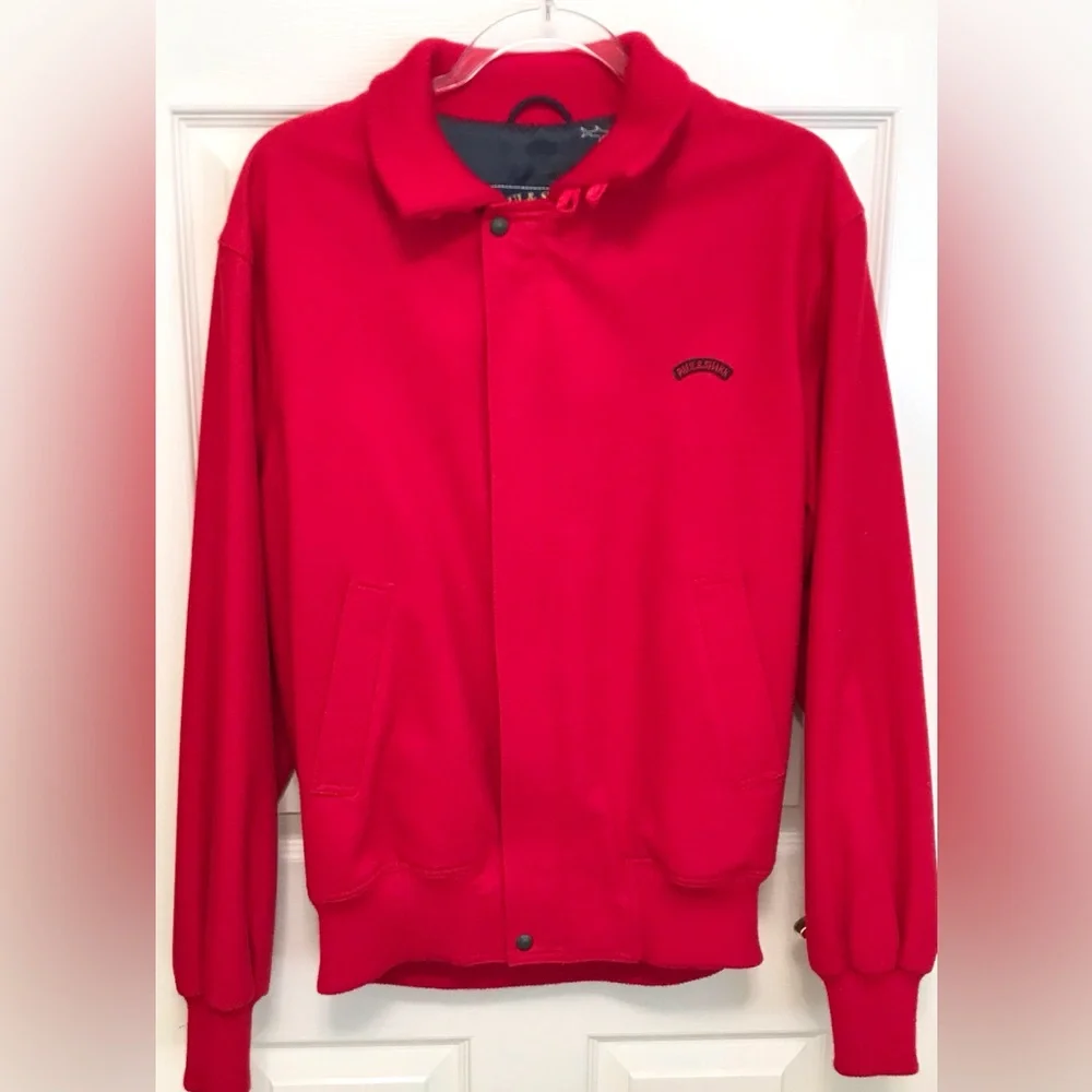 Paul & Shark Red Wool Yachting Bomber Jacket